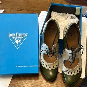 John Fluevog Lottie Deno lace up shoes size 9 slim fit